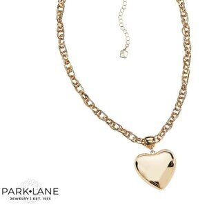 Park Lane Minnie Necklace - Gold with Puffy Heart Pendant